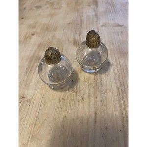 Vintage Irice Glass Salt & Pepper Shakers Approx. 2.5" Inches Height